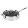 Brentwood 11" Frying Pan With Glass Lid, Stainless Steel (B-DSH28L)~#|#~5EFB1BFA-E511-4CD5-B131D1C42E2EAE21_sc7