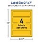 Avery Laser/Inkjet Rectangle Multipurpose Labels, 2" x 7", Bright Yellow, 320/Box (94243)~#|#~5EFC32C4-EEBF-4265-B053FFCBB759A522_sc7