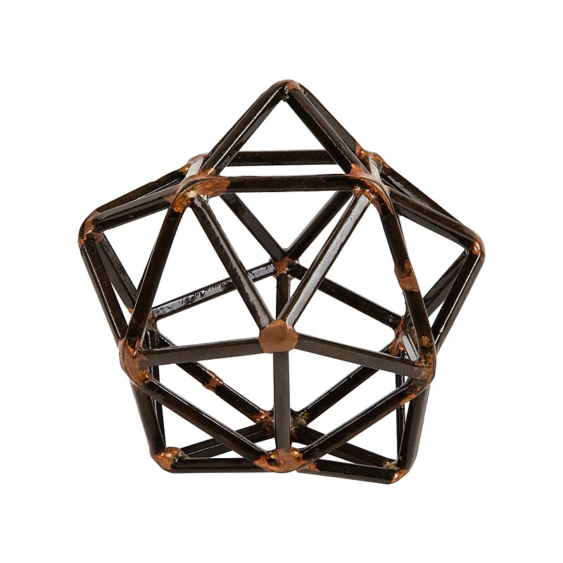 Mind Reader Metal Geometric Sculpture, Black (DECO-BLK) image 1