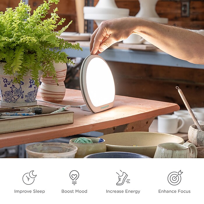 Verilux HappyLight Alba Light Therapy Lamp, White (VT52WW3) | Staples