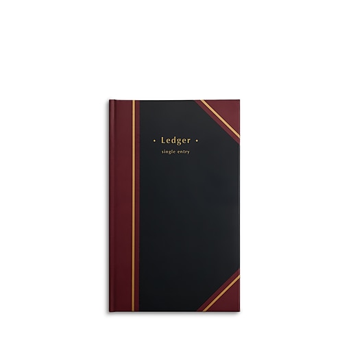 Staples Ledger Book, Black, 150 Sheets/Book (217679) Staples