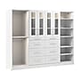 Bestar Florence Walk-In Closet Organizer System, 16 Shelves, 8 Drawers, 100"W x 25"D, White (127622-000017)~#|#~5F10511B-3936-4C74-B46481D93D1DBBE8_sc7