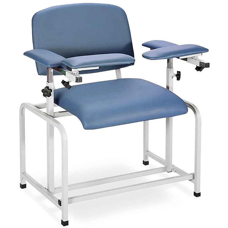 Viva Comfort Extra Wide Adjustable Bariatric Phlebotomy Blood Drawing Chair, 500 lbs. Capacity, Blue (ADI997-01-BLU-HD-MK) image 1