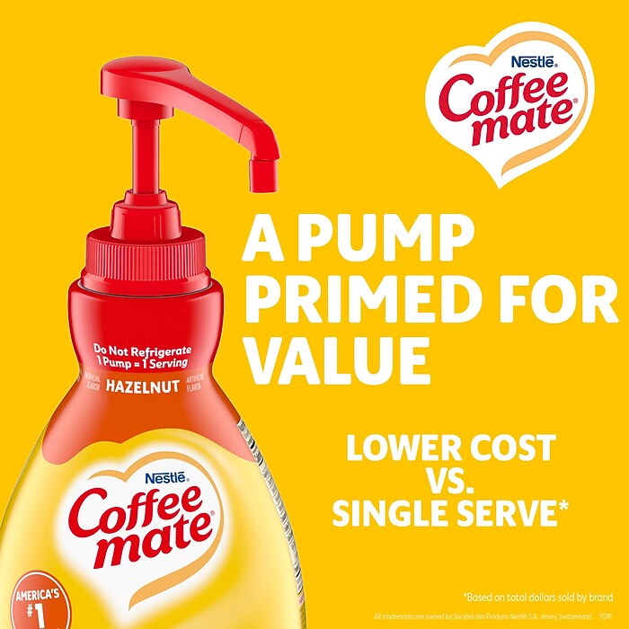 Coffee mate Hazelnut Liquid Creamer, 50.7 oz. (NES47862) | Staples