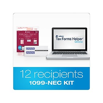 Adams 2022 1099-NEC Tax Form, 5-Part, 12/Pack (STAX512NEC-22)