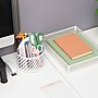 Mind Reader 4-Compartment Rotating Metal Desk Organizer, White (MOSBASK-WHT)~#|#~5F1A4B99-8234-4E1A-9CF3E55C791F16D5_sc7
