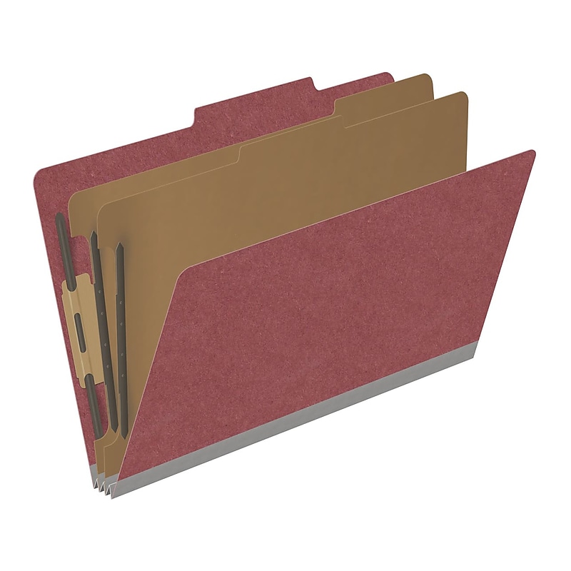 Medical Arts Press Pressboard Classification Folder, 2 Dividers, 2" Expansion, Legal Size, Dark Red, 10/Box (DV-T52-26-3ARD) image 1