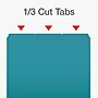 Pendaflex Heavy Duty File Folder, 1/3-Cut Tab, Assorted, Letter Size, Teal, 100/Box (1006995)~#|#~5F30B862-0F7A-4188-A8E5DF3F5F9F92BD_sc7