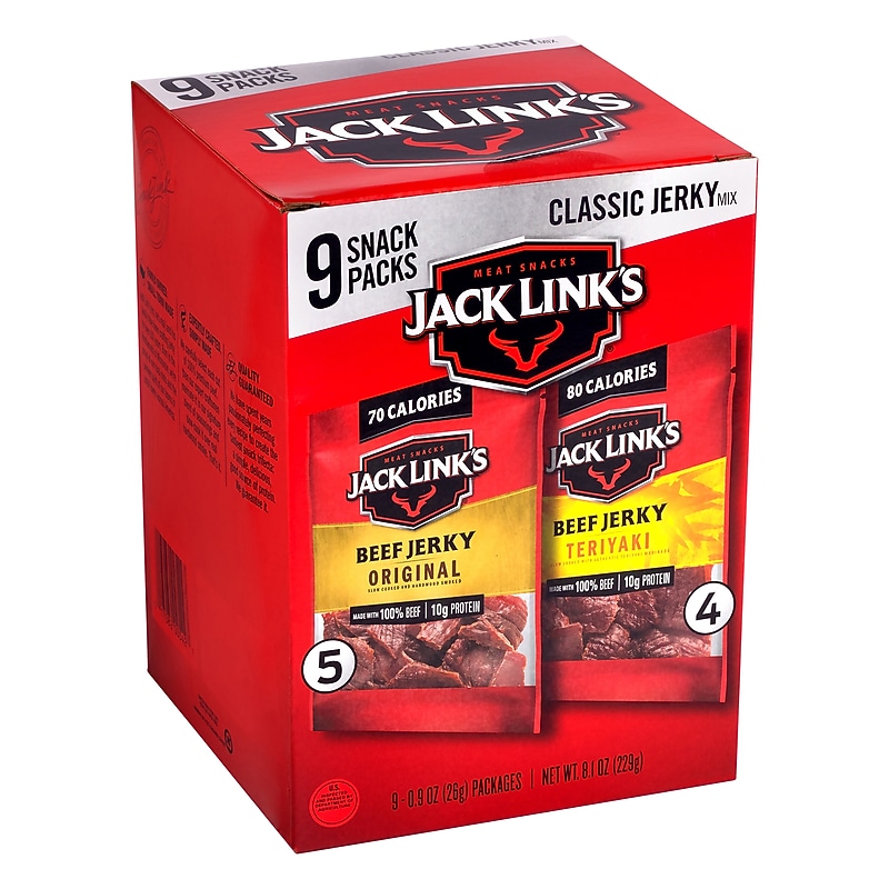 Jack Link's Variety Pack Beef Jerky, 0.9 oz., 9/Pack (220-02688) image 1