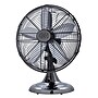 Good Housekeeping 12" Retro Table Fan 10-inch 3-Speed Oscillating Desk Fan, Midnight Chrome (92612)~#|#~5F344B41-1FCA-475C-A26A4336C468E104_sc7
