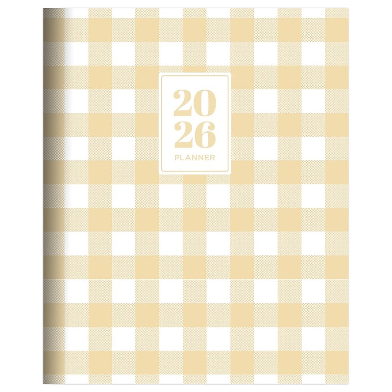 2026 TF Publishing Gingham Wheat 6.5" x 8" Monthly, Paperboard Cover, Yellow (26-4206) image 1