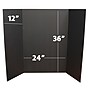 Flipside Tri-Fold Presentation Board, 48" x 36", Corrugated, Black, 3/Pack (30508-3)~#|#~5F3D55BA-B630-4E9B-ABF69D08018FA317_sc7