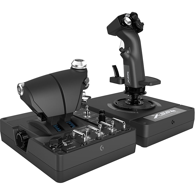Logitech G X56 H.O.T.A.S. 945-000058 RGB Throttle & Stick Simulation Controller for PC, USB, Black image 1