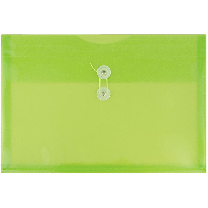 JAM Paper Premium Plastic Document File, Letter, Lime Green, 3/Pack (218B1LIX3) image 1