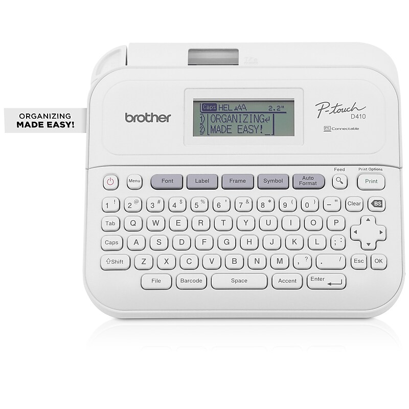 Brother P-touch Desktop Non-Thermal Label Maker, White (PT-D410) image 1