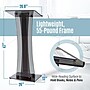 AdirOffice 47" Speaker Podium Lectern, Transparent Black (661-02-BLK-PKG)~#|#~5F48202F-7D12-4096-B4F5C10CB743A5CA_sc7