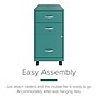 Space Solutions 3-Drawer Mobile Vertical File Cabinet, Letter Size, Lockable, 26.7"H x 14.25"W x 18"D, Teal (24431)~#|#~5F494A3F-A81D-4372-90B808FEB5FB4CB3_sc7