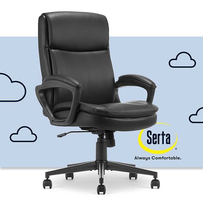 Serta Comfort Ergo Ergonomic Bonded Leather Swivel Executive Chair