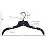 Nahanco 17" Plastic Heavy Weight Top Hanger, Black, 100/Carton (25500BHMG)~#|#~5F5B657C-FEEB-4DBE-A90DC5D9E8510C4A_sc7