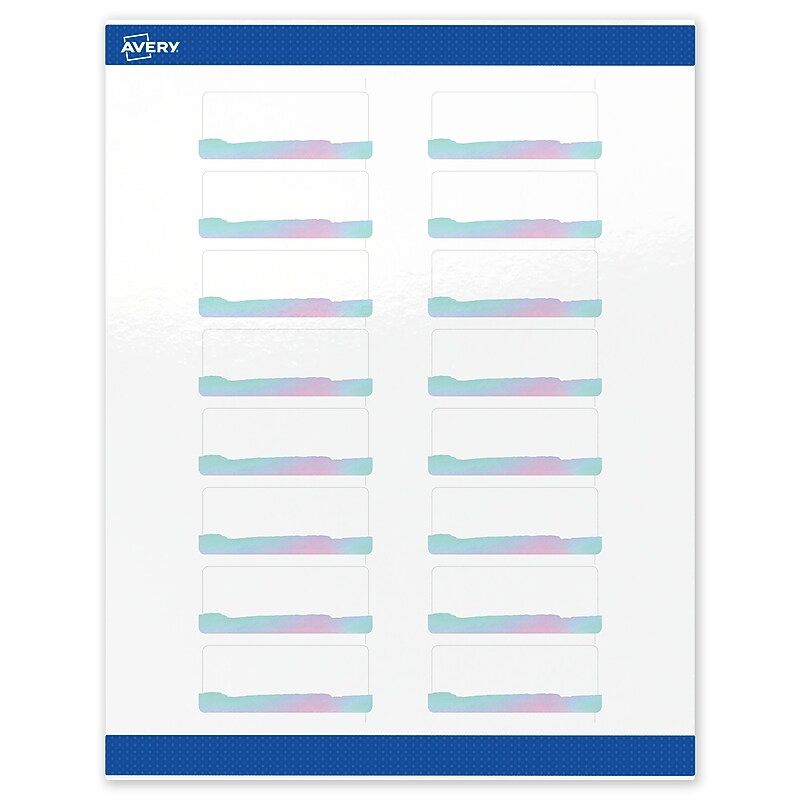 Avery Laser/Inkjet Rectangle Multipurpose Labels, 1" x 2-5/8", White, 40/Pack (S00-F3P) image 1