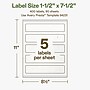 Avery Hemp Rectangle Laser/Inkjet Multipurpose Labels, 1-1/2" x 7-1/2", Off-White (400/Box)~#|#~5F5E6D60-2836-4062-A901A3933A2E41B3_sc7