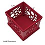 Storex Polypropylene/PP Mini Crate, 9" x 7.75" x 6", Red, 12/Pack (STX61593U12S)~#|#~5F6001FD-80DC-4A08-99A50A6B43D14024_sc7