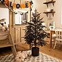 Nearly Natural Artificial Halloween Real Touch Black Norfolk Pine Christmas Tree, 4' (T5242)~#|#~5F610469-5590-4A6B-A64189AB51A43A07_sc7