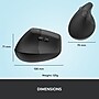 Logitech Lift Left for Business Wireless Ergonomic Left Handed Optical Mouse, Graphite (910-006467)~#|#~5F664A55-7700-4C12-A30B6CDC231779DE_sc7