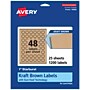 Avery Laser/Inkjet Burst Multipurpose Labels, 1" Dia., Kraft Brown, 1200 Labels/Pack ( 94606)~#|#~5F66D6F4-2B53-47DE-8AD8375521D5D89A_sc7