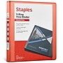 Staples 1" 3-Ring View Binder, D-Ring, Orange (26436-CC)~#|#~5F670EE0-AE28-4AAC-B7AF64B158279D4B_sc7