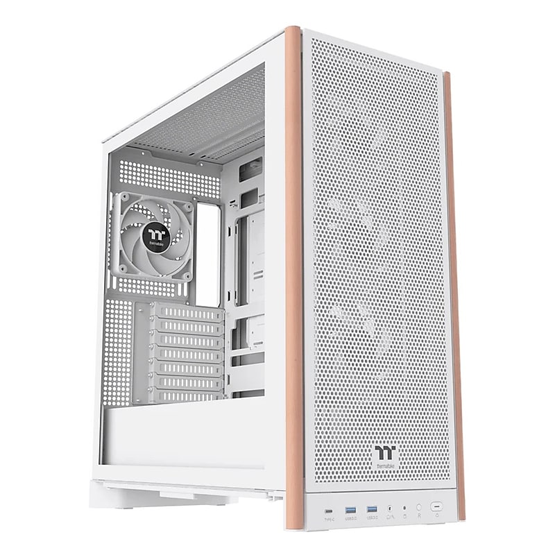 Thermaltake S370 WS ATX Mid-Tower Computer Case, Snow (CA-11J-OOM6WN-00) image 1