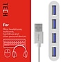 Staples TECH 4-Port USB 2.0 Hub, White (ST62376)~#|#~5F6EB708-37E7-4180-A0EBD3C8151932C8_sc7