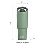 ASOBU Cosmic Stainless Steel Double Wall Insulated Water Bottle, 32 oz., Basil Green, (ADNABF77BG)~#|#~5F7184F5-8ADE-4E93-BACAC78A877FF7D5_sc7