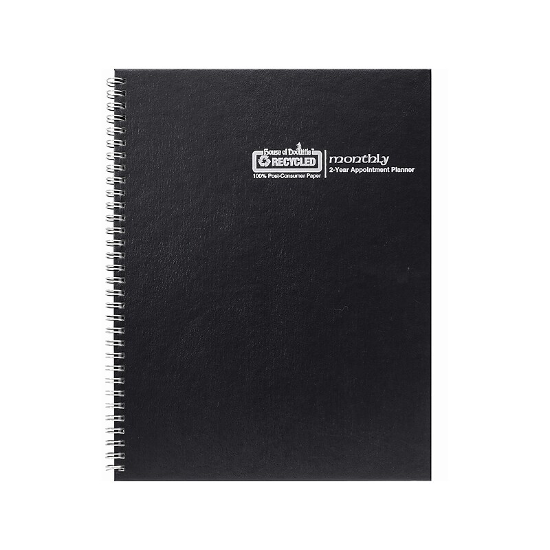 2024-2025 House of Doolittle 8.5" x 11" Monthly Appointment Book, Black (2620-92-24) image 1