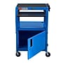Luxor LEADER 3-Shelf Adjustable Media Utility Cart with Pullout Tray and Locking Cabinet, Blue (AVJ42KBC-RB)~#|#~5F78738C-8DA2-4711-A269D7891DD40B69_sc7