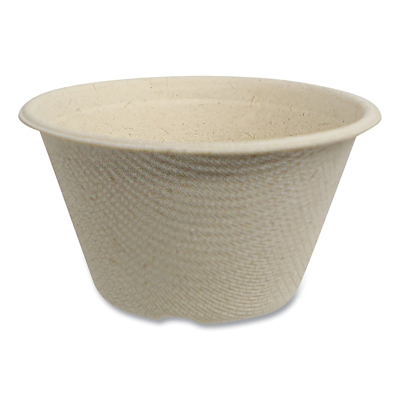 World Centric Fiber Souffle Cups, 2 oz., Natural, 2000 Cups/Pack (CU-SC-2N-LFP) image 1