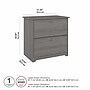 Bush Furniture Cabot 2-Drawer Lateral File Cabinet, Letter/Legal Size, 30" H x 31" W x 20" D, Modern Gray (WC31380)~#|#~5F7ECB2D-ED02-491A-9FFB4E65D4187001_sc7