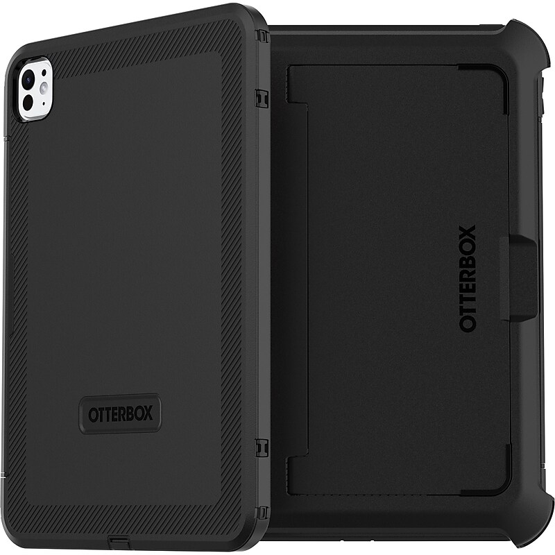 OtterBox Defender Polycarbonate/Silicone 11" Case for iPad Pro (M4), Black (77-95237) image 1