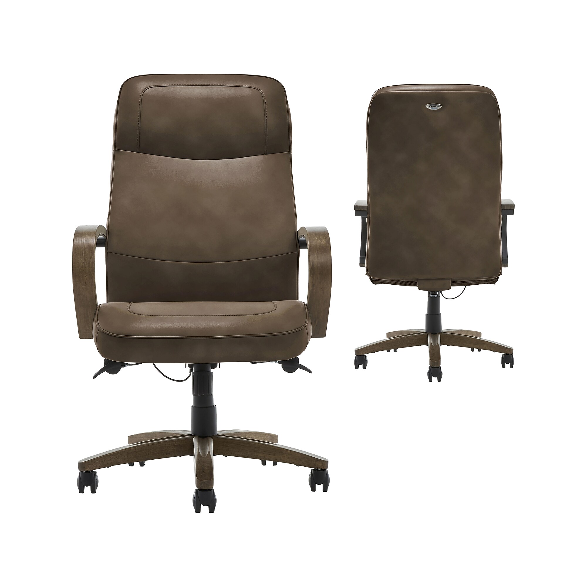 Thomasville Furniture Lockhart Ergonomic Bonded Leather Swivel Executive Chair, Brown (51494-BRN) Sansujyuku sansujyuku.com