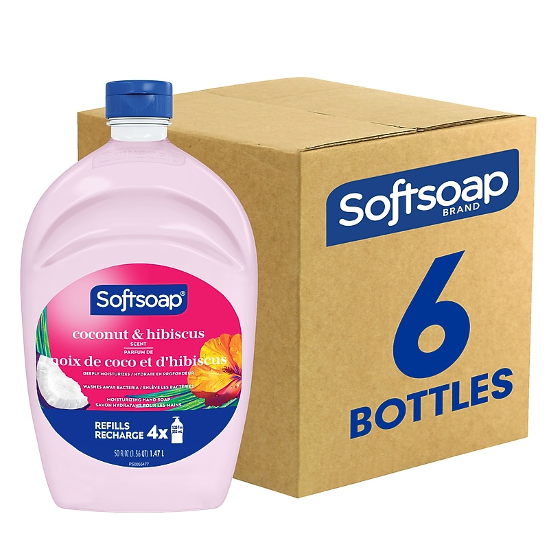 Softsoap Liquid Hand Soap Refill, Coconut & Hibiscus Scent, 6/Carton (US07162ACT) image 1