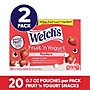 Welch's Fruit 'n Yogurt Snacks Strawberry Fruit Gummies, 28 oz., 20 Packs/Box, 2/Box (600-04140)~#|#~5F8846AB-BACC-4D01-8D32743C9E66A4A3_sc7