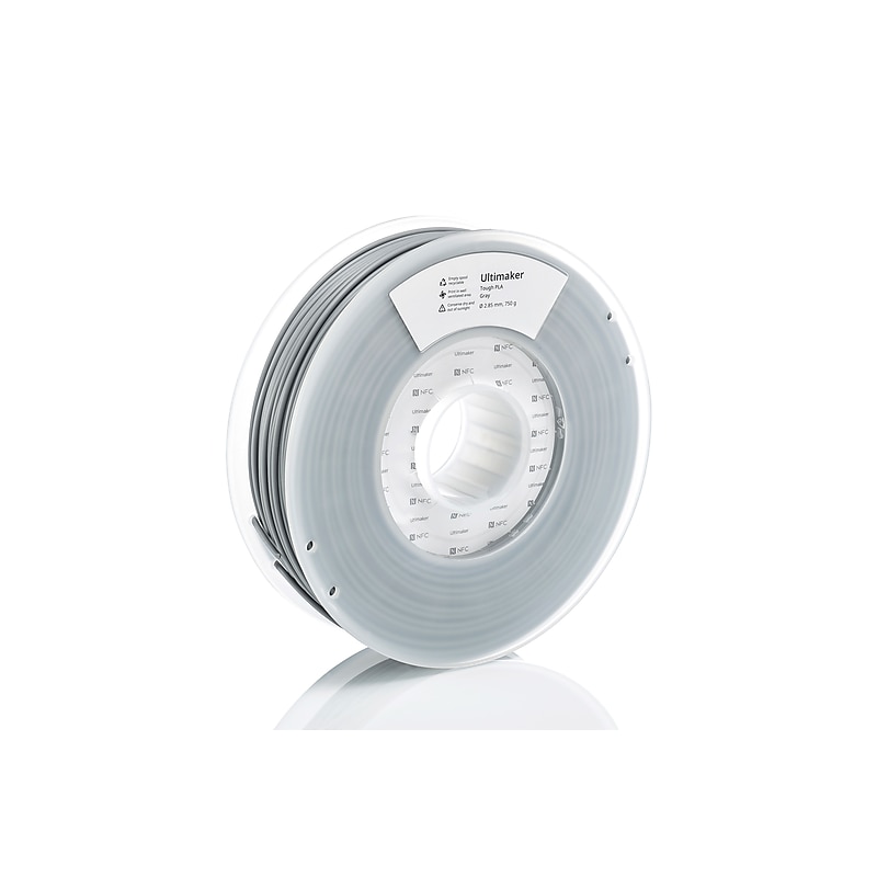 UltiMaker Tough PLA 2.85mm PLA Tough Filament Spool for 3D Printers, Gray (232582) image 1