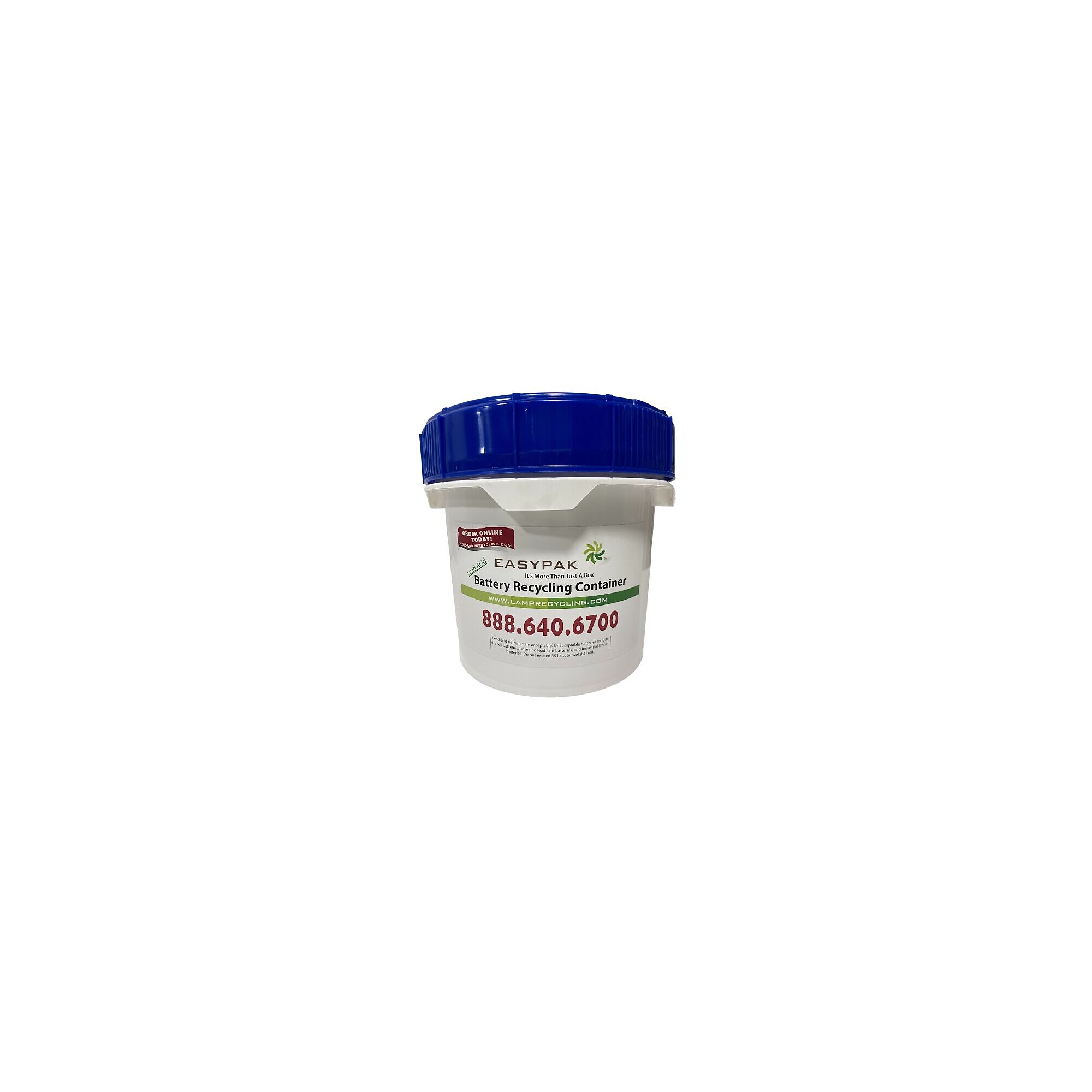 Terracycle Regulated Waste Plastic EasyPak Lead Acid Battery Recycling Container, 2.5 Gallon, White (510-2350) Sansujyuku sansujyuku.com