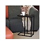 Household Essentials Jamestown 10.25"W x 17.75"D Laminate End Table, Black Oak/Black (8113-1)~#|#~5F8BC3A8-9EAF-4B28-B00A155BCCD2E5C0_sc7