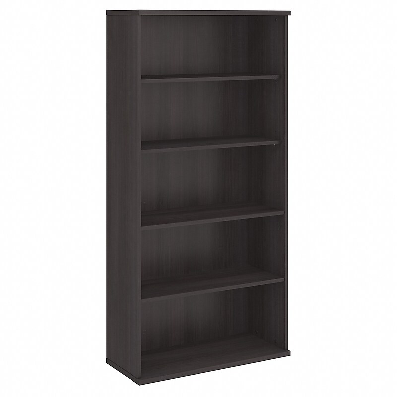 Bush Business Furniture Studio C 73"H 5-Shelf Bookcase with Adjustable Shelves, Storm Gray Laminate (SCB136SG) image 1