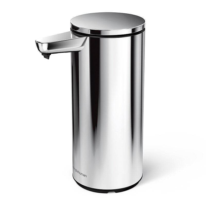 simplehuman Automatic Hand Soap/Sanitizer Dispenser, 266mL., Polished Steel (ST1092) image 1