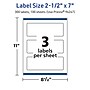 Avery TrueBlock Laser/Inkjet Rectangle Multipurpose Labels, 2.5" x 7", White, 300/Box (94247)~#|#~5F96B1B0-5D8E-44F6-AA4BAD6550BC9424_sc7