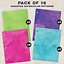 Global Printed Products Watercolor Solids 3-Hole Punched 2 Pocket Presentation Folder, Assorted Colors, 16/Pack (GPP-0100-F)~#|#~5F9F32D5-304C-4C60-9F21EBDEE5DE2C82_sc7