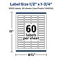 Avery Laser/Inkjet Waterproof Multipurpose Rectangle Labels, 0.5" x 1.75", White, 3000 Labels/Box (94204)~#|#~5FA2C045-DEBF-4FB6-944BCE20FD339B37_sc7