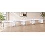 Boss Office Products Simple System 66"W Desk with Pedestal, White, 4/Set (SGSD010-202-WT)~#|#~5FA57BAD-38E8-48D4-901FC3CD382EB095_sc7